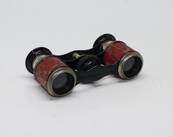 French Compact Pocket Opera Glasses Binoculars in original case – Very good condition - Perfect for a theatre and sport fan