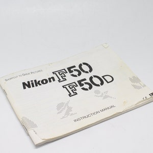 Original Nikon F50 35mm SLR Camera Instruction Manual
