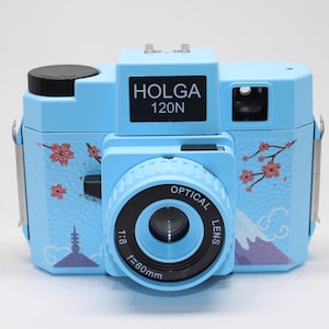 Klassisk HOLGA 120N Japan Blue Limited Edition Mellanformat 120 Filmkamera