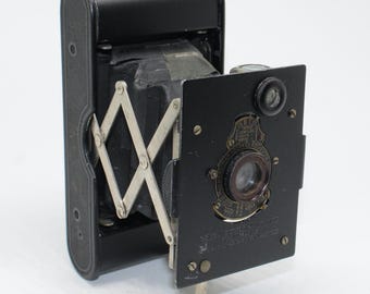 Appareil Photo Pliant Bakélite Raven Par Kershaw - Objectif Anastigmat F/6.3 105mm - Occasion