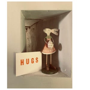 Cartes de correspondance Hugs - Huit notes typographiques orange vif imprimées à la main avec enveloppes - Fabriquées en Angleterre