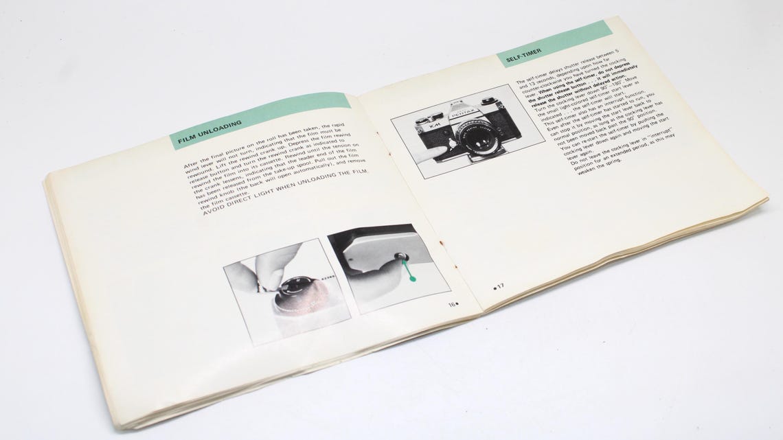 Asahi Pentax KM SLR Original Camera Manual - 35mm Film Camera - c. 1975, foto 2 de 3