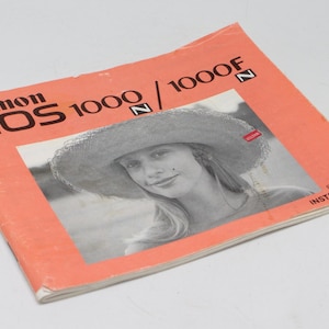Original Canon EOS 1000N & 1000FN 35mm Camera Manual / Instructions - c. 1991 - Hard to find - Good condition, no missing pages