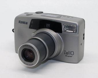 Konica Z-up 110 Super 35mm Film Compact Camera with case, box and manual – Tested and very good condition