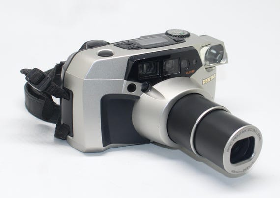 Pentax Espio 200 Film Camera: 35mm Zoom, Panoramic, Case & Battery