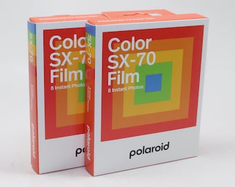 Two packs of Polaroid Colour / Color Instant Film for Polaroid SX-70 Cameras - Brand-new Stock - Classic White Frame