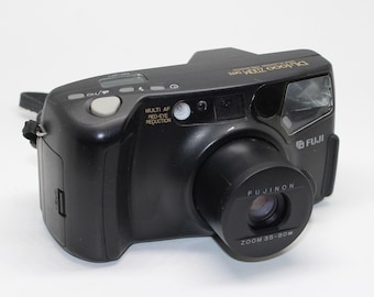 1992 Fuji DL-1000 Zoom Date 35mm Film Compact Camera with case - Tested