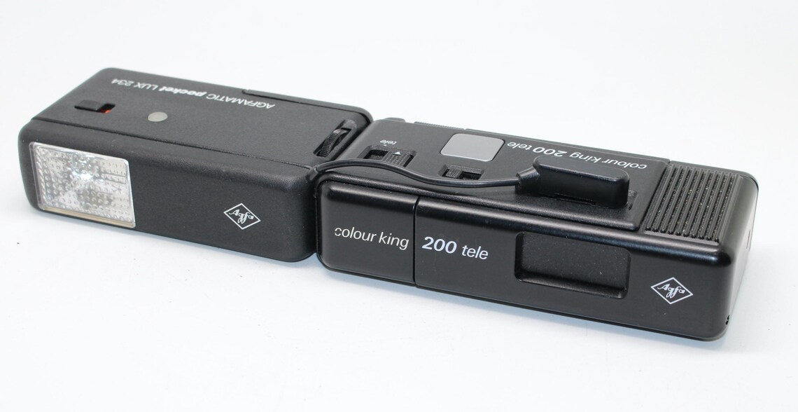 1979 Agfa Colour King 200 Tele Camera with PocketLux flash and new film - Tested, photo 1 of 5