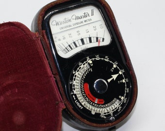 Weston Master II Exposure Light Meter with case - Working and very good condition - c.1947