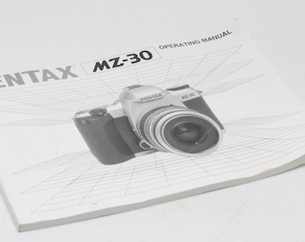 Pentax MZ-30 SLR Camera Manual - 35mm Film Camera - c. 1999