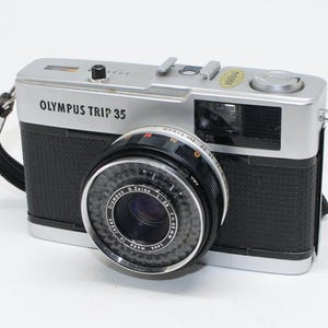 Vintage Olympus Trip 35 Kamera: Funktionsfähig, Getestet, mit Bedienungsanleitung, Koffer & neue Dichtungen