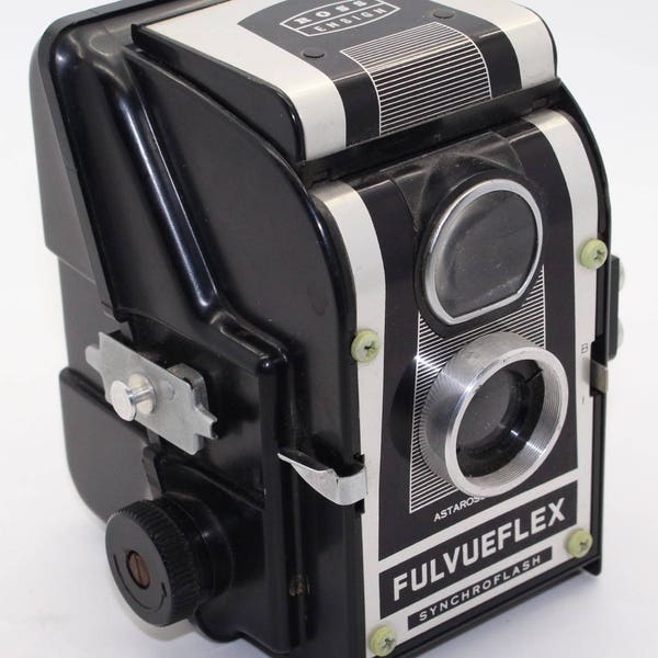 Film rollo Pseudo TLR cámara - c.1957 – muy buenas condiciones de Ross Ensign Fulvueflex Synchroflash 120 y probado