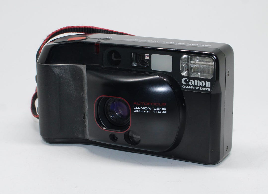 1986 Canon Sure Shot Supreme Quartz Date 35mm Film Camera With Case ...