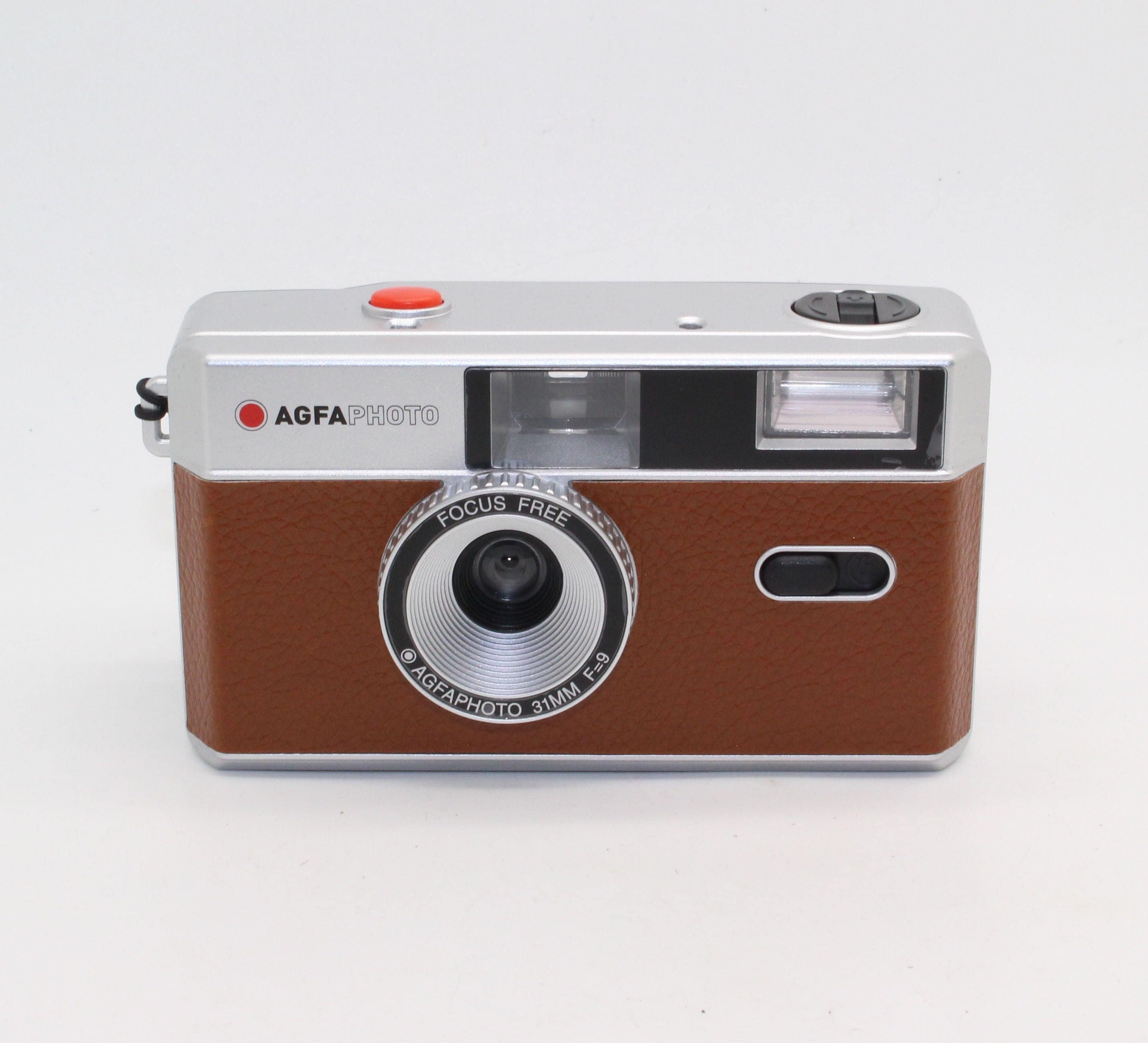 AGFA 35mm Film Reusable Compact Camera in Brown with case