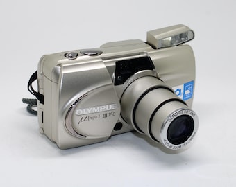 Classic 2003 Olympus MJU-III 150 Film Camera: 4x Zoom with case - Tested