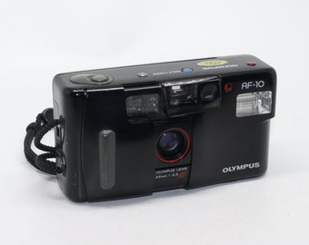 Olympus AF-10 35mm Film Auto-Focus Compact Camera with carry case – Tested and Very good condition - c.1987