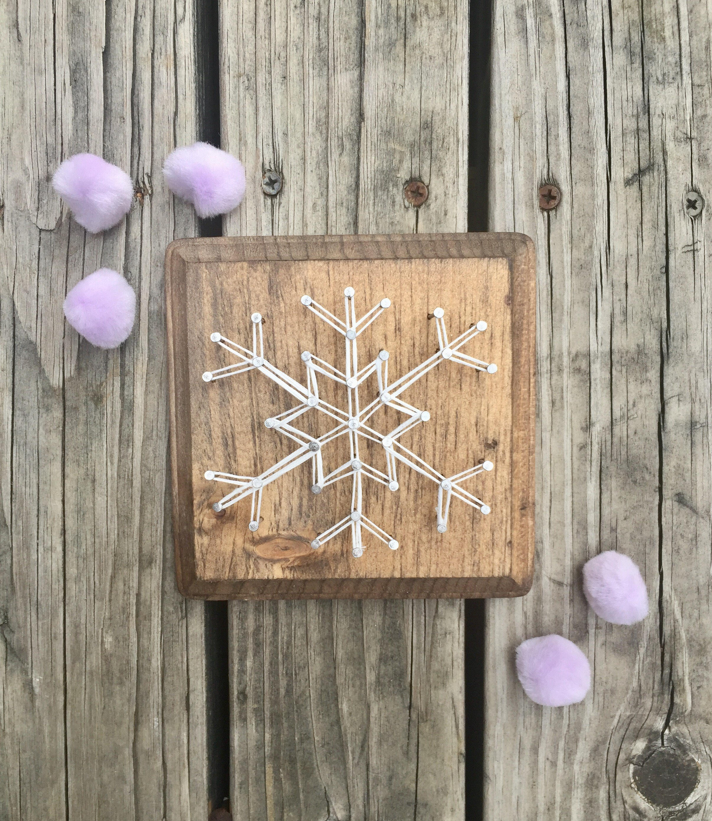 Snowflake String Art Snowflake Gifts Winter Gifts Snowflake Etsy