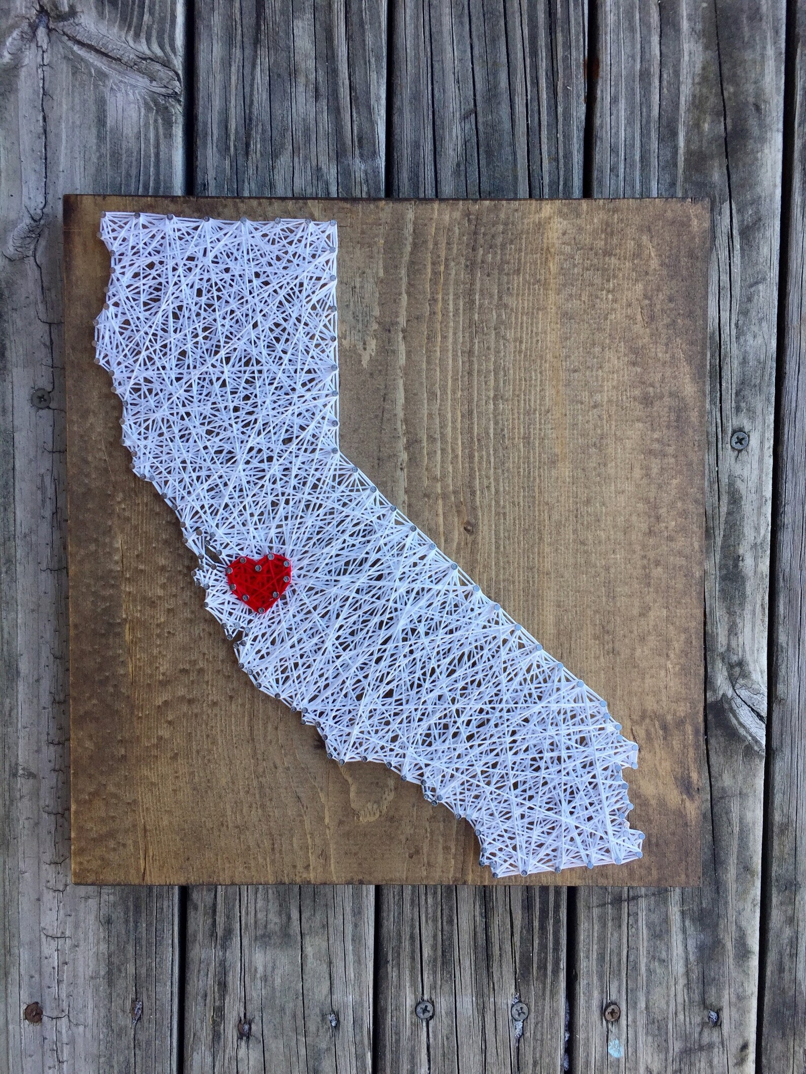 California String Art Template Printable