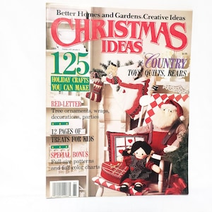 Better Homes and Gardens Creative Christmas Ideas Magazine 1988 Ornaments Party