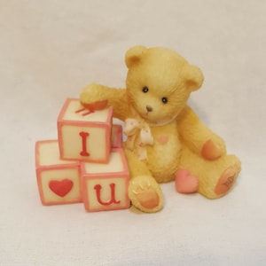 Cherished Teddies I Love You Blocks 1996 Enesco P Hillman Miniature 156515