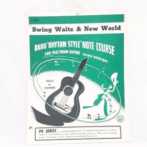 Swing Waltz New World Guitar Sheet Music Oahu Rhythm Style Note Course 5PG 1963