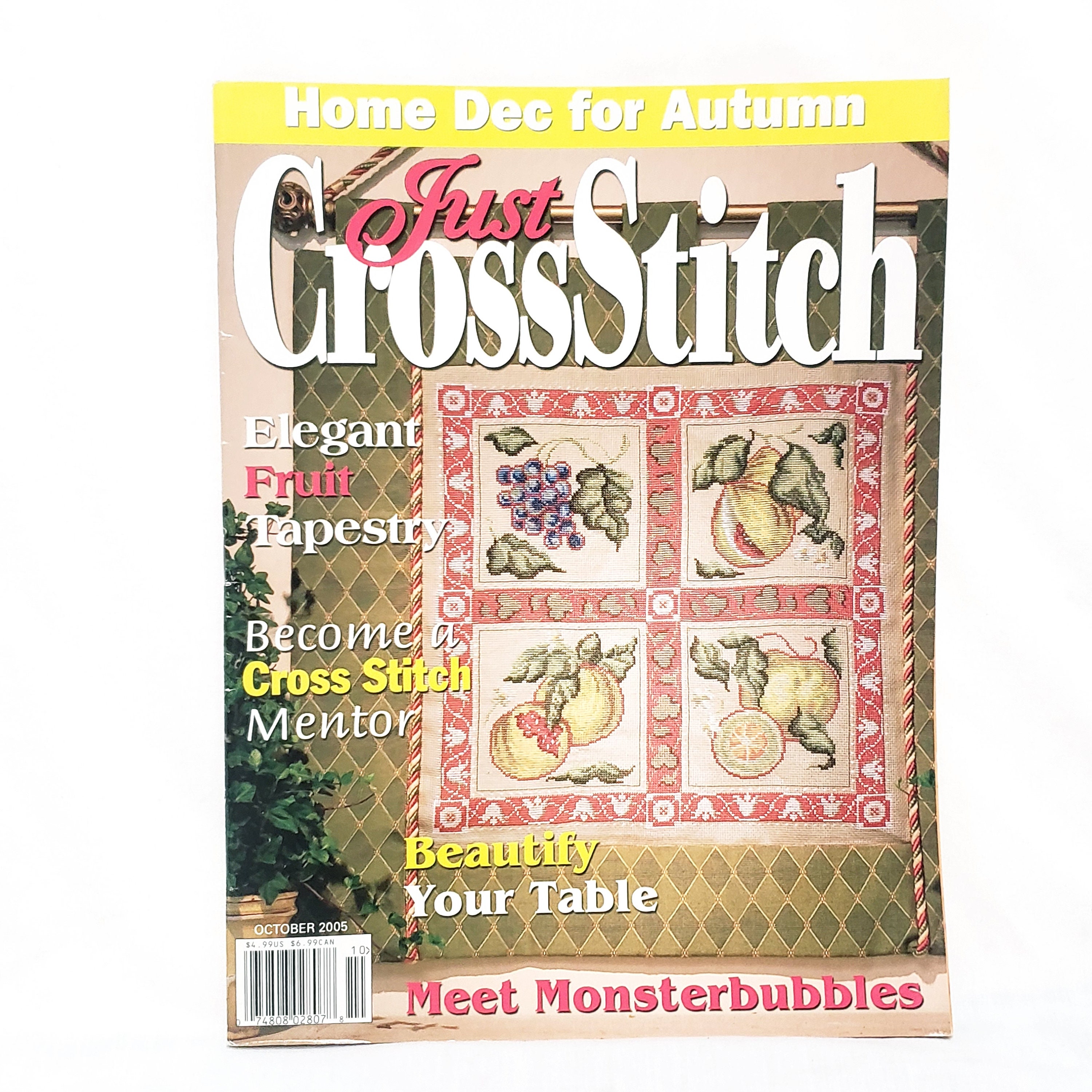 Just Cross Stitch Magazine Patterns Oct 2005 Fruit Tapestry Autumn