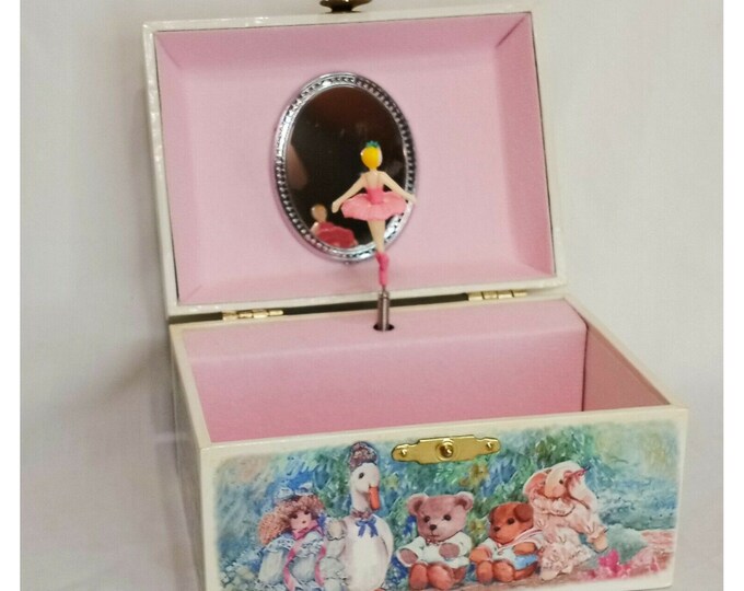 Spinning Ballerina Music Box Teddy Bear Bunny Doll Goose Kmart 5