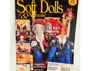 SOFT DOLLS & ANIMALS~September 2005 cloth doll patterns~techniques~tips magazine 