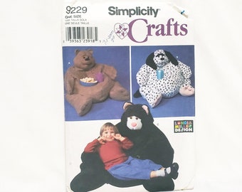 Fauteuils poire animal taille enfant simplicité 9229 motif 2000 chat ours non coupé