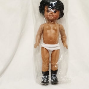 Boy Doll Body Black Hair 13.5&quot; Darice Brown Skin 1202-4 Brown Eyes Open Close