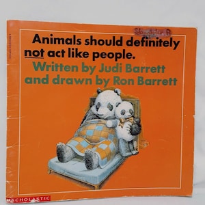 Animals should definitely not act like people Book Paperback 1991 Scholastic