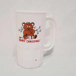 Have a Beary Christmas Coffee Mug 12 oz Cup Teddy Bear Child White Brown Plastic