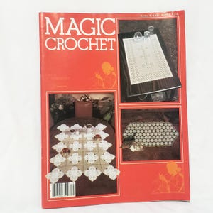 Magic Crochet Magazine # 9 Pattern Vintage Doilies Bedspreads Tablecloth