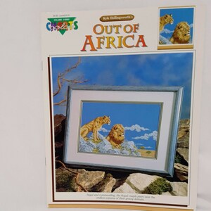 Aus Afrika Lions männlich weibliche Kreuz Stich Broschüre Buch Farbe Charts 1991
