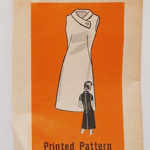 Dress Misses and Woman Size 16 1/2 Sewing Pattern Pre Cut 9138 Vintage