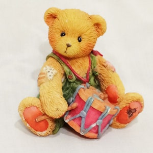 Cherished Teddies Ronnie Play My Drum You 1994 Enesco P Hillman 912905 2&quot;