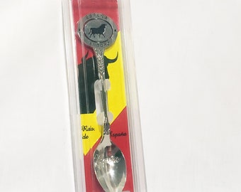 Espana El Toro Souvenir Spoon 4.5" Bull Silver Tone