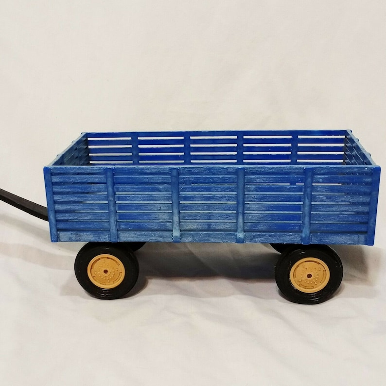 Joseph Ertl 2021 Blue Farm Wagon Plastic Made USA in High order Scale Toy Model