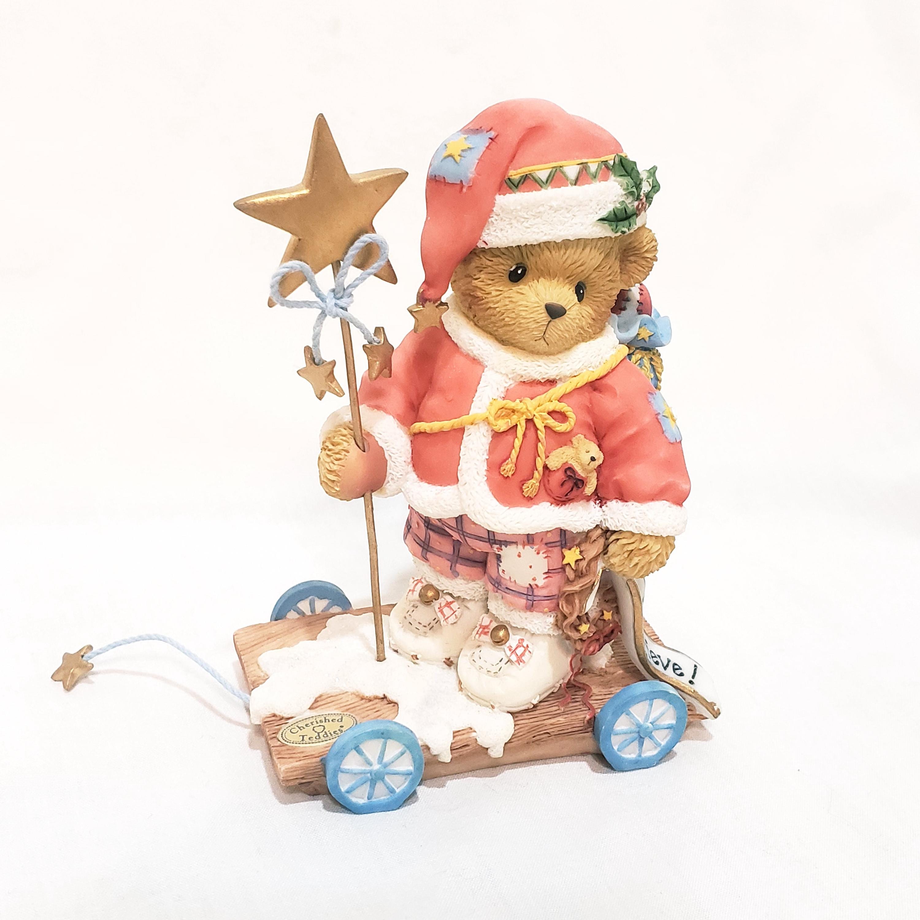 Cherished Teddies そりに乗ったサンタ くま クリスマス Cherished Teddy Christmas - Etsy UK