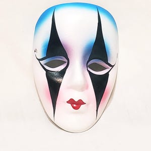 Face Mask Painted Ceramic Decorative Mardi Gras Type Home Wall Décor 4&quot;