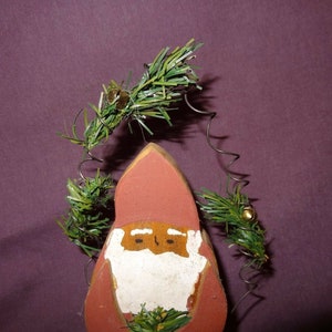 Wooden Santa Claus Figurine Table Top Christmas Holiday 8&quot; Country Rustic
