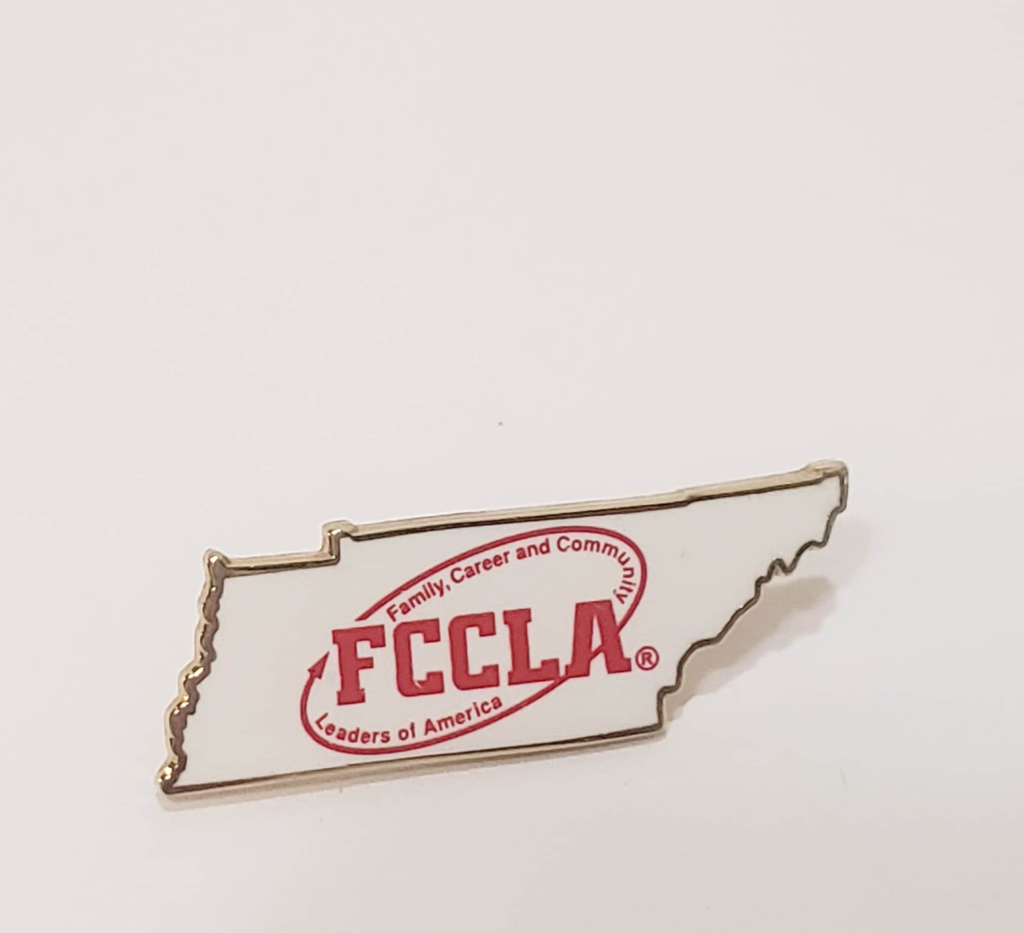 Tennessee State Shaped FCCLA Lapel Pin 1" White Red Family Career Community  - Etsy