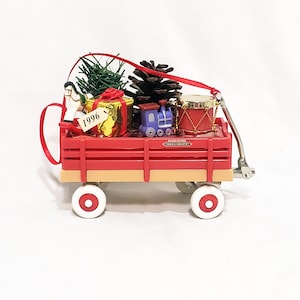 Radio Flyer Wagon with Toys Model #110 Christmas Tree Ornament 3&quot; Town & Country