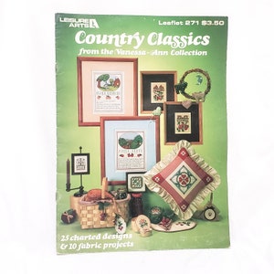 Classiques country de Vanessa Ann, dépliant au point de croix 1983 Loisirs Arts 271