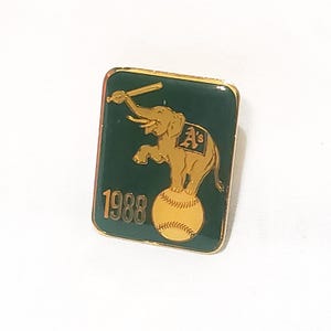 Elefant Oakland A's Athletics 1988 Saisonkartenhalter Anstecknadel 2,5 cm MLB