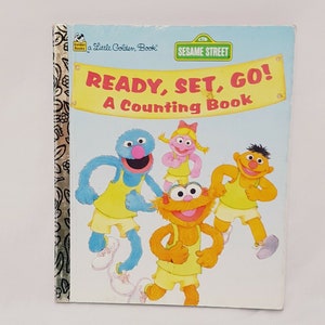 Sesame Street Ready Set Go Counting Children 1995 Hardcover Little Golden Book