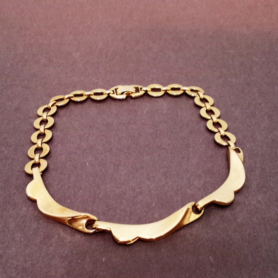 Vintage Sperry Choker Link Chain Necklace Gold To… - image 2