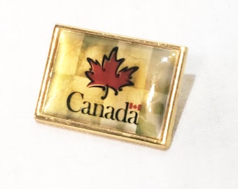 Canada Maple Leaf Hat Lapel Pin 1"
