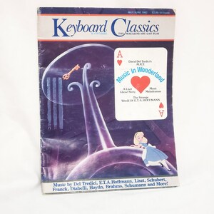 Keyboard Classics Magazine Sheet Music in Wonderland May/June 1982 Hoffmann