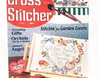 La revista Cross Stitcher 21 patrones 1997 Orquídeas Ángel de verano Amantes del jardín